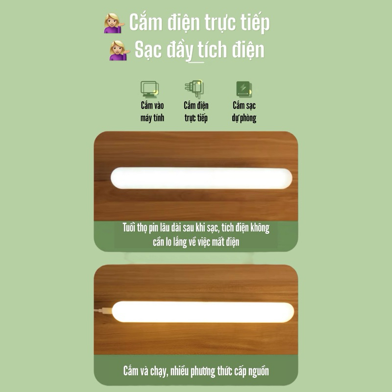 Đèn Học Đèn Đọc Sách AnhlinhDán Tường Kệ Đèn Led Gắn Bàn Học Tích Điện Xoay 88 Độ Chống Cận Giá Rẻ Gọn Nhẹ