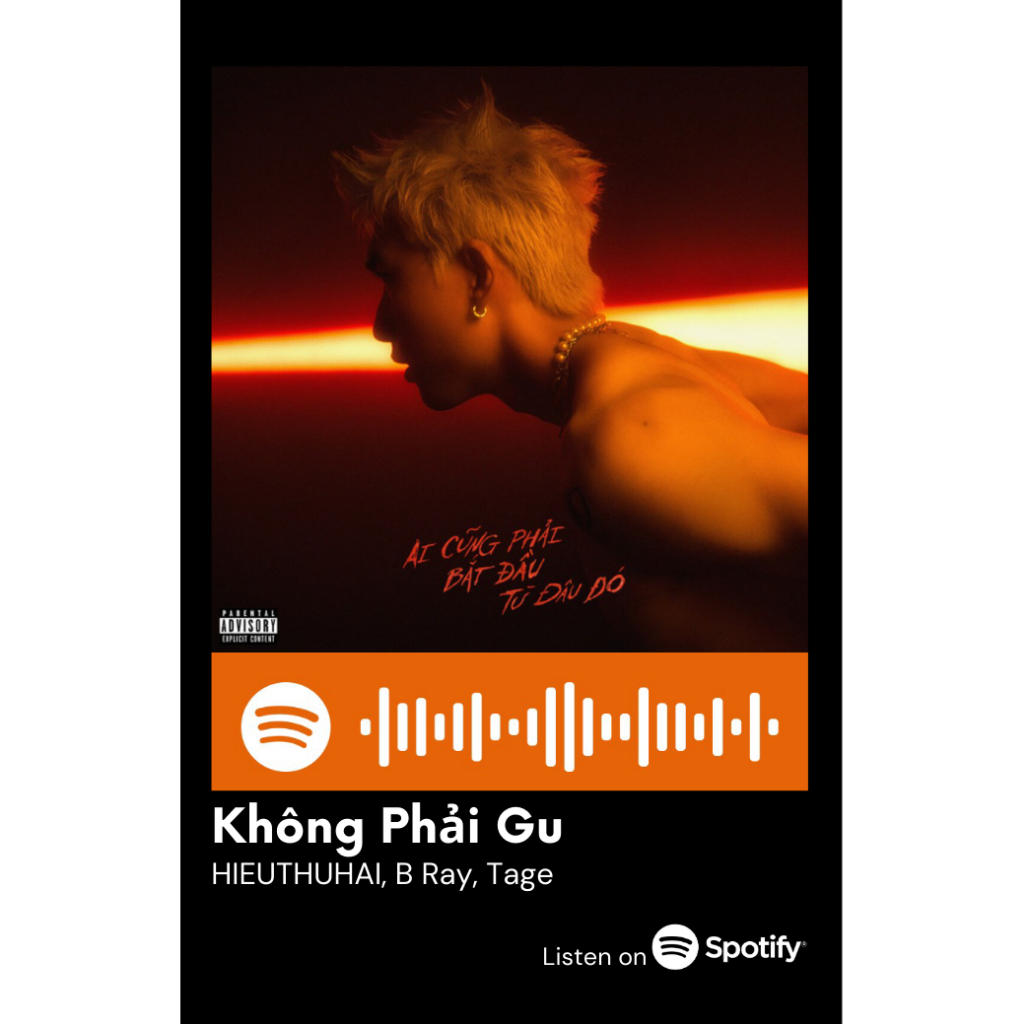 [Vui lòng đặt từ 2c]Thẻ Spotify ca sĩ Hiếu Thứ Hai (có thể quét được mã)