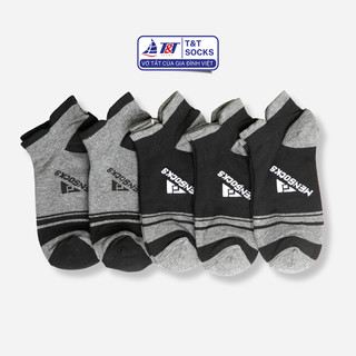 [ Combo 5 Đôi ] Vớ Tất Nam Cổ Ngắn 2 Tai Cotton Men Socks T&T SOCKS - NAM 33.004