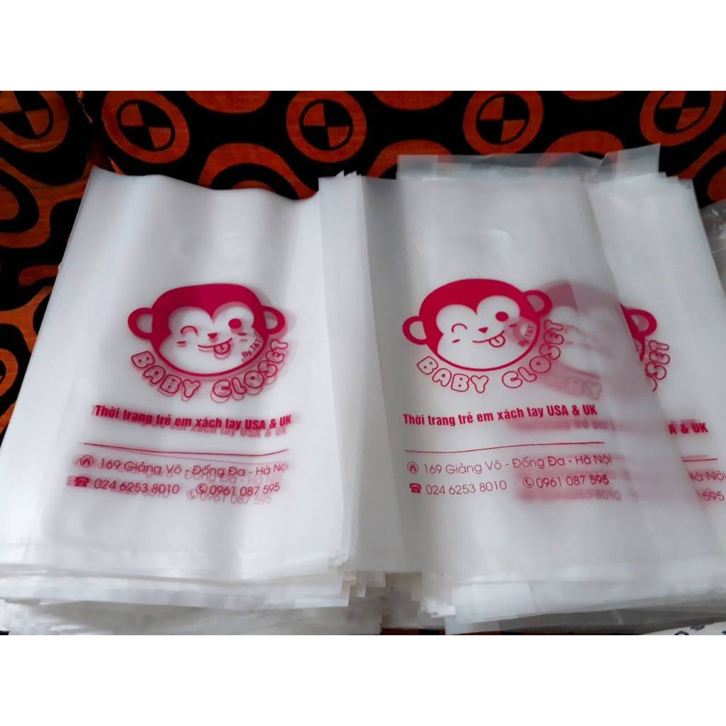 Túi nilon pe đẹp dày màu trắng. Nhận in tên | Shopee Việt Nam