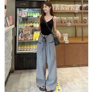 Quần ống rộng nữ kẻ caro mẫu mới. hotrend 2025. dễ mặc. chất đẹp mát mặc thoải mái (Cr7)