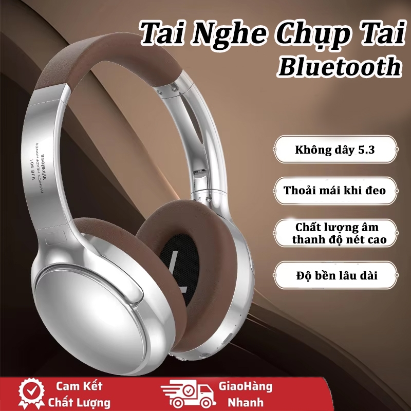 Tai Nghe Bluetooth Chụp Tai Không Dây Chống Ồn Hỗ Trợ Thẻ Nhớ TF Headphone Bluetooth có mic đàm thoại, chống ồn