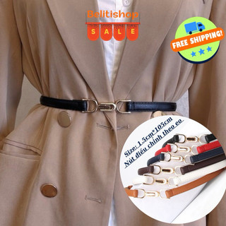 Thắt Lưng Belt Nịt Da Bản Nhỏ Có Thể Điều Chỉnh Tiện Lợi Cho Nữ