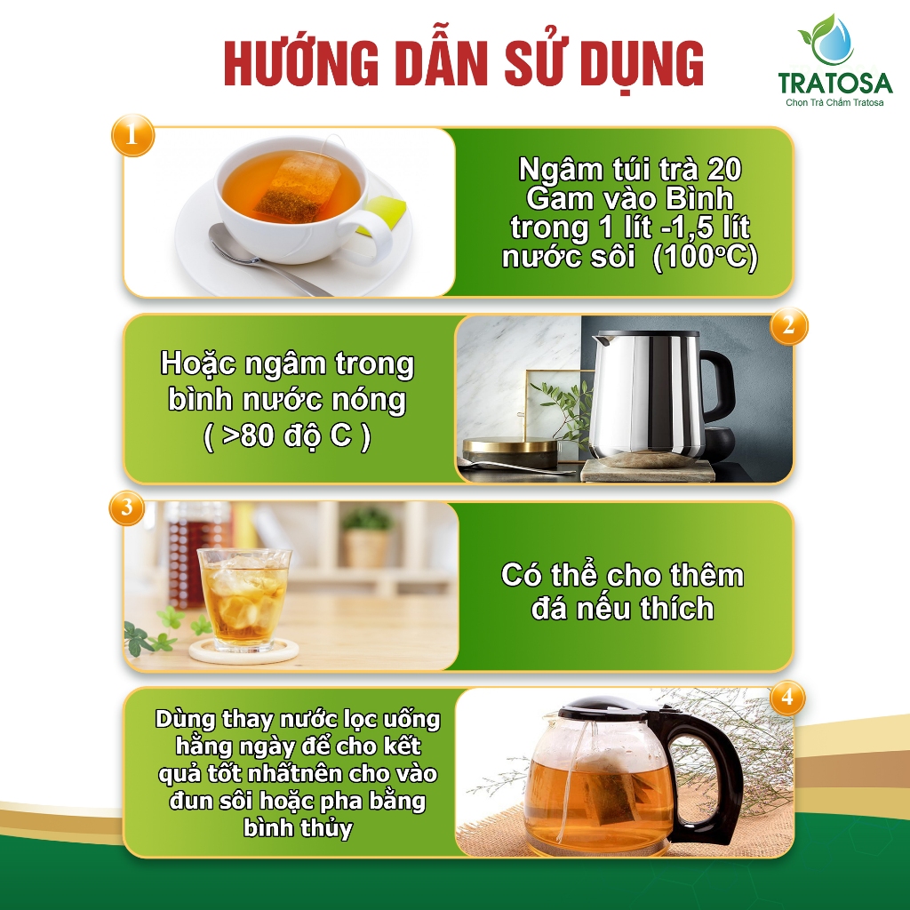 Túi Tiêu Chuẩn - Trà Túi Lọc Gạo Lứt Đậu Đen