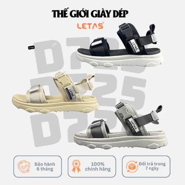 Giày sandal Nam Nữ Letas D725, Sandal 2 quai ngang, Dép quai hậu học sinh đi học