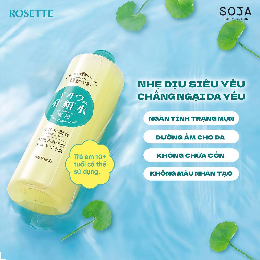 Ảnh Nước Cân Bằng Dưỡng Ẩm và Hỗ Trợ Giảm Mụn Rosette 500ml - Rosette Sulfur Skin Lotion 2