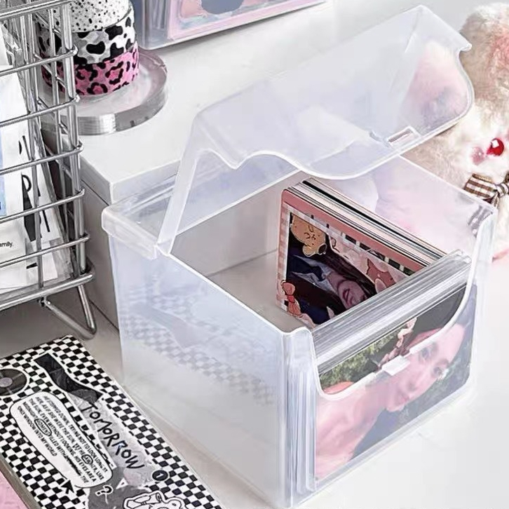 [HN27] Hộp nhựa nắp bật, đựng card, top loader, sleeve, keo washi, đựng đồ dùng học tập phụ kiện đa năng