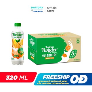 [SALE 15.7] Thùng 24 Chai Sữa Trái Cây Hương Cam Twister (320ml/chai)