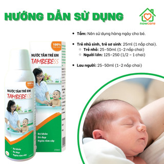 Nước tắm thảo mộc dành cho trẻ em, trẻ sơ sinh TAMBEBESS chai 250ml