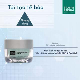 Kem dưỡng đêm Martiderm platinum GF vital age night cream phục hồi hỗ trợ giảm mụn & trẻ hóa