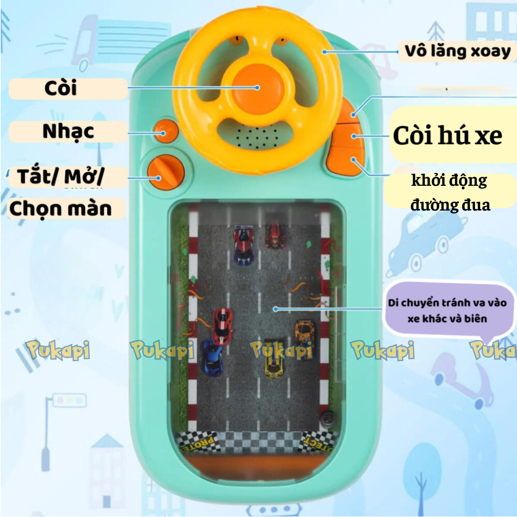 Đồ Chơi Đường Đua Xe Ôtô Chuyển động Có Âm Thanh Đồ Chơi Ôtô Cho Bé Quà Tặng Cho Bé - Đồ Chơi Cho Bé PUKAPI
