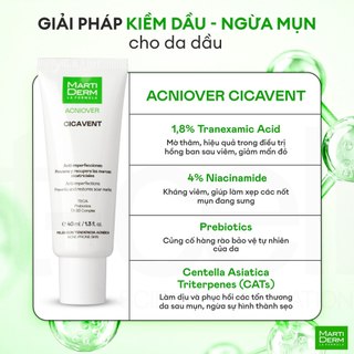 Kem dưỡng giảm mụn & thâm mụn MartiDerm Acniover Cicavent 40ml