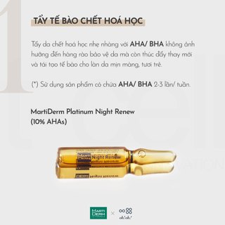 Martiderm platinum night renew ampoule chống lão hoá & tái tạo da ban đêm