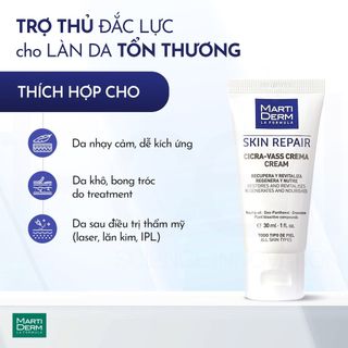 Kem dưỡng martiderm skin repair cicra vass cream phục hồi da nhạy cảm