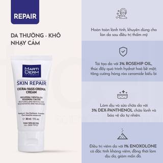 Kem dưỡng martiderm skin repair cicra vass cream phục hồi da nhạy cảm