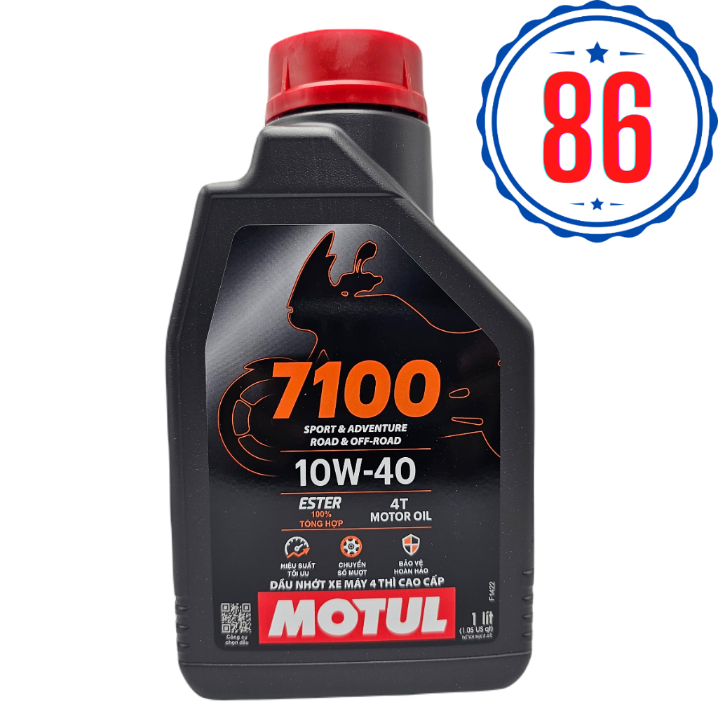 Motul 7100 10W40  nhớt tổng hợp 100% gốc Ester cho xe số,côn tay cấp nhớt API:SP