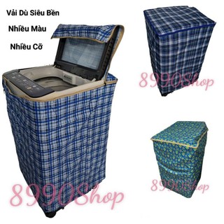 Áo Trùm Máy Giặt Cửa Trên Cửa Trước Vải Dù Dày Bền Dây Khoá To Từ 6 Đến 15kg