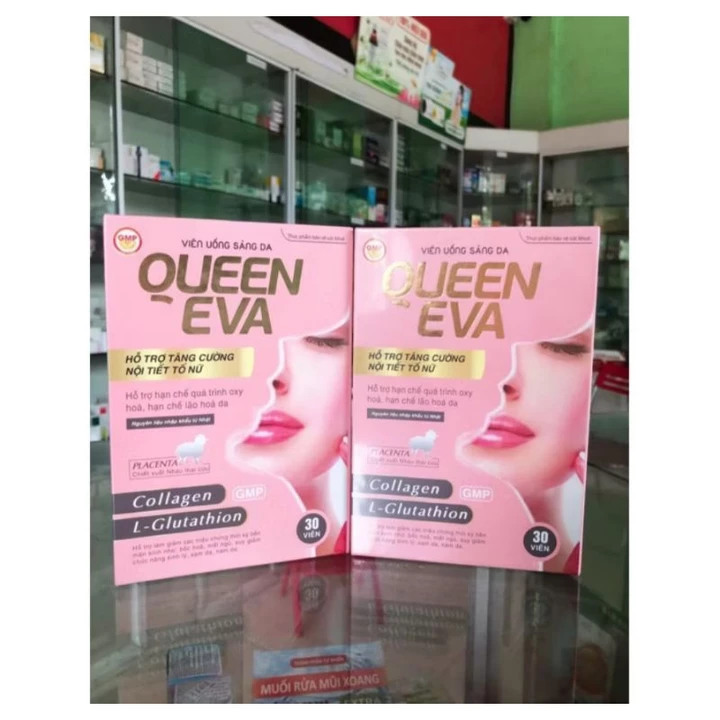 Viên uống nội tiết tố,collagen QUEEN EVA_ Hỗ trợ tăng cường nội tiết tố nữ,sáng da,chống oxy hóa da.