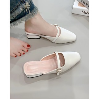 Dép Cao Gót Nữ Mũi Vuông gót vuông cao 3P khóa Lục Giác êm và mềm - Cao 3cm - size 35 tới 40 mã DepLucGiac3P