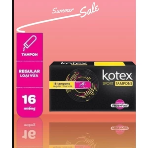 1 hộp băng vệ sinh Tampon Kotex size vừa 16c/hộp