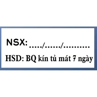 1000 Tem in theo yêu cầu Ngày sản xuất Hạn sử dụng Nhãn dán có keo 35x15mm