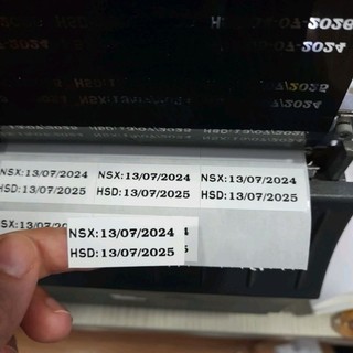 1000 Tem in theo yêu cầu Ngày sản xuất Hạn sử dụng Nhãn dán có keo 35x15mm