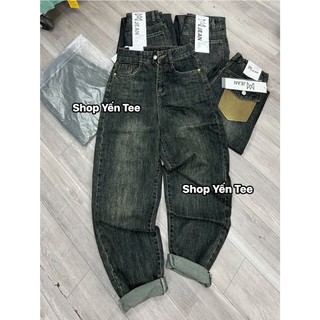 20210MA - Quần baggy trơn màu rêu đá Yến Tee , quần jeans nữ , quần che khuyết