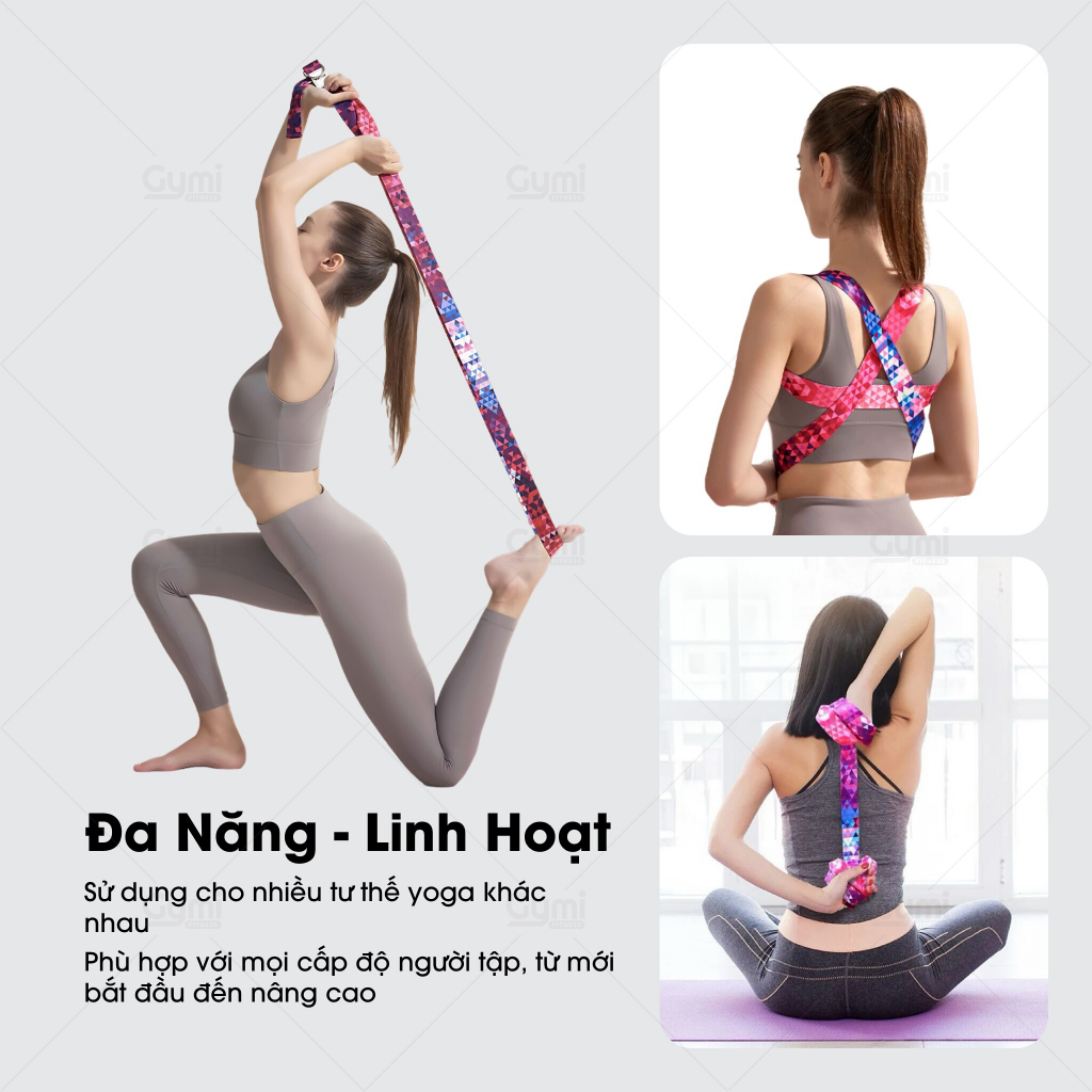 Dây Tập Yoga Cotton Dài 1.8m In Họa Tiết Hoa Văn Thổ Cẩm - Hỗ Trợ Tập Yoga - DayYoga1m8-HoaVan