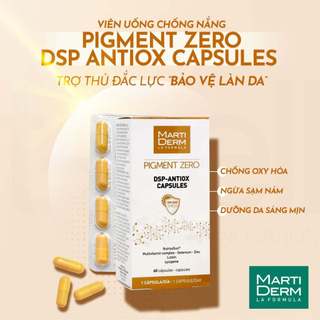 Viên uống chống nắng, làm sáng da Martiderm pigment zero dsp antiox capsules (60 viên)