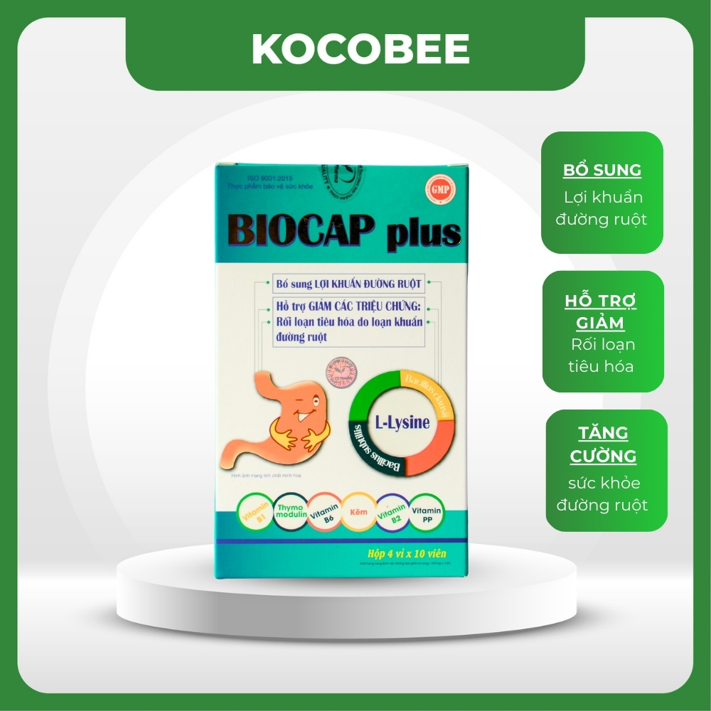 Biocap Plus hỗ trợ cân bằng hệ vi sinh đường ruột, bổ sung vitamin ...