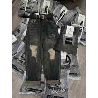 [ Rẻ vô địch ] Quần baggy jean mài rách gối