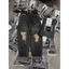 Quần baggy jean mài rách gối