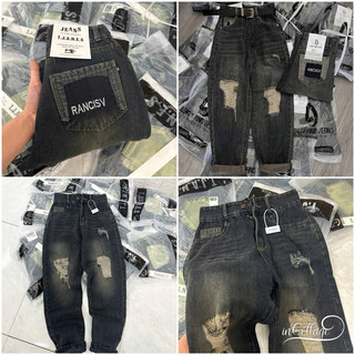 [ Rẻ vô địch ] Quần baggy jean mài rách gối