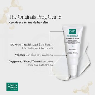 Kem dưỡng đêm tái tạo da 15% AHA - MartiDerm The Originals Pro Reg 15 Cream (50ml)