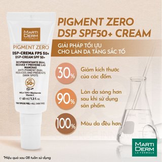 Kem ngày chống nắng làm sáng da, mờ sắc tố martiderm pigment zero dsp SPF50+ cream (40ml)