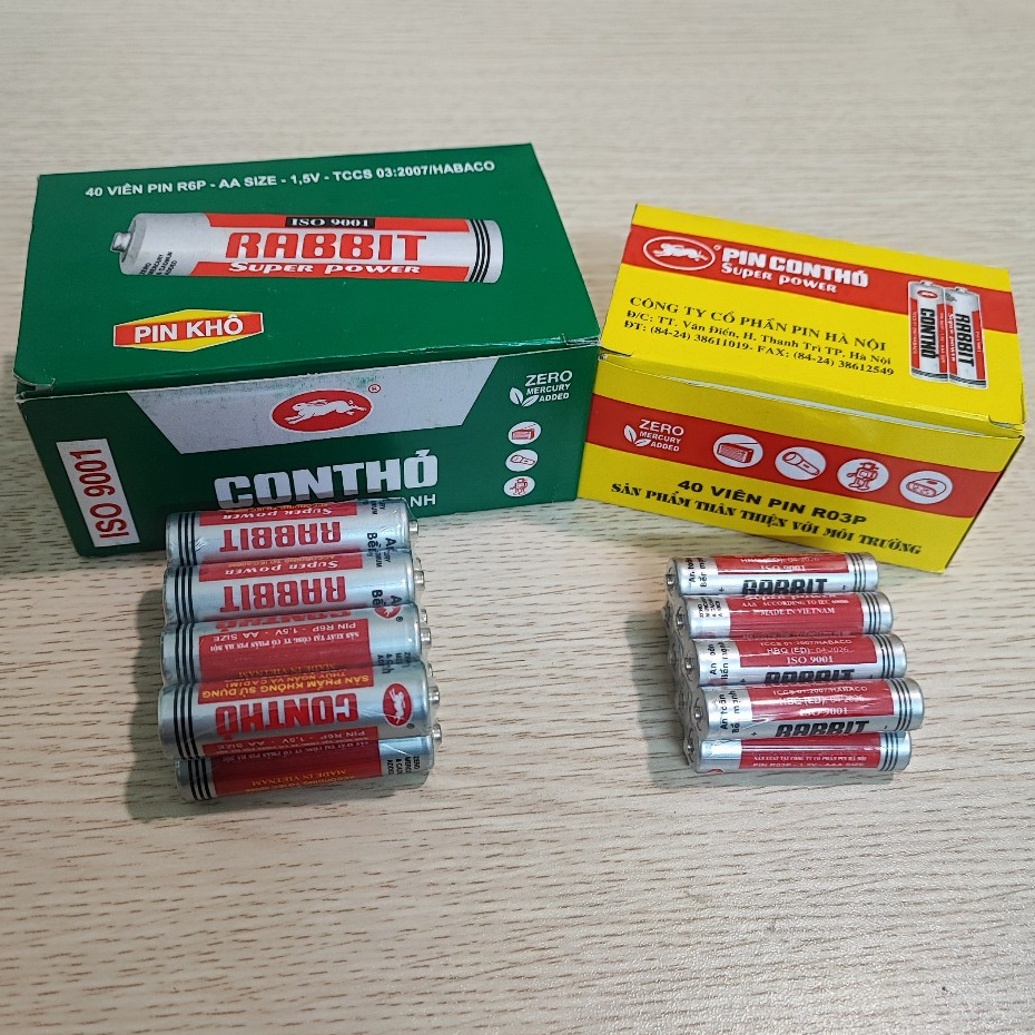 Hộp 40 Viên Pin Con Thỏ Dùng Để Lắp Đồ Chơi Đồng Hồ Điều Khiển Các Loại ...