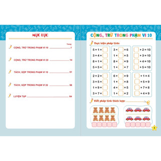 Sách-Rèn Kĩ Nặng Cộng Trừ Trong Phạm Vi 20 Giúp Con 4-6 Tuổi Tính Toán Nhanh