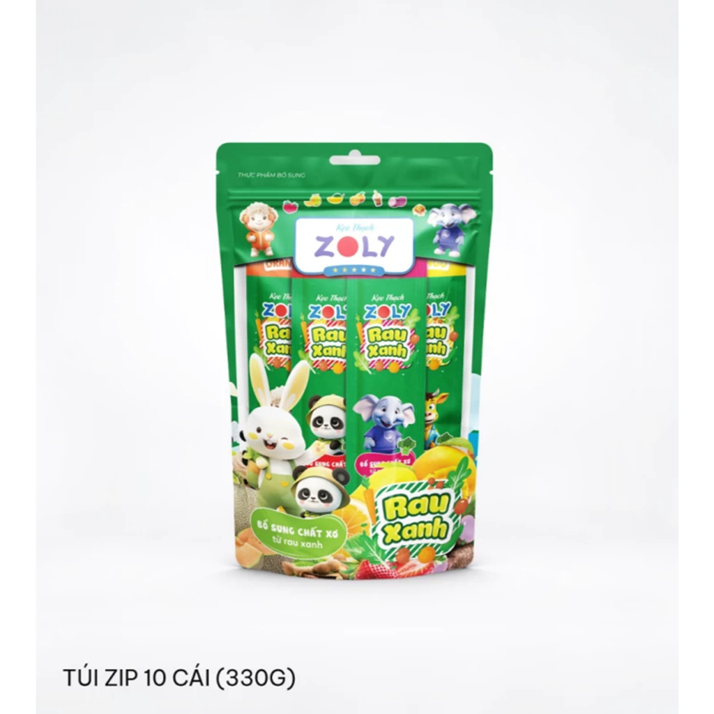 KẸO THẠCH ZOLY RAU XANH BỔ SUNG CHẤT XƠ TỰ NHIÊN, HẾT LO TÁO BÓN Ở TRẺ ...