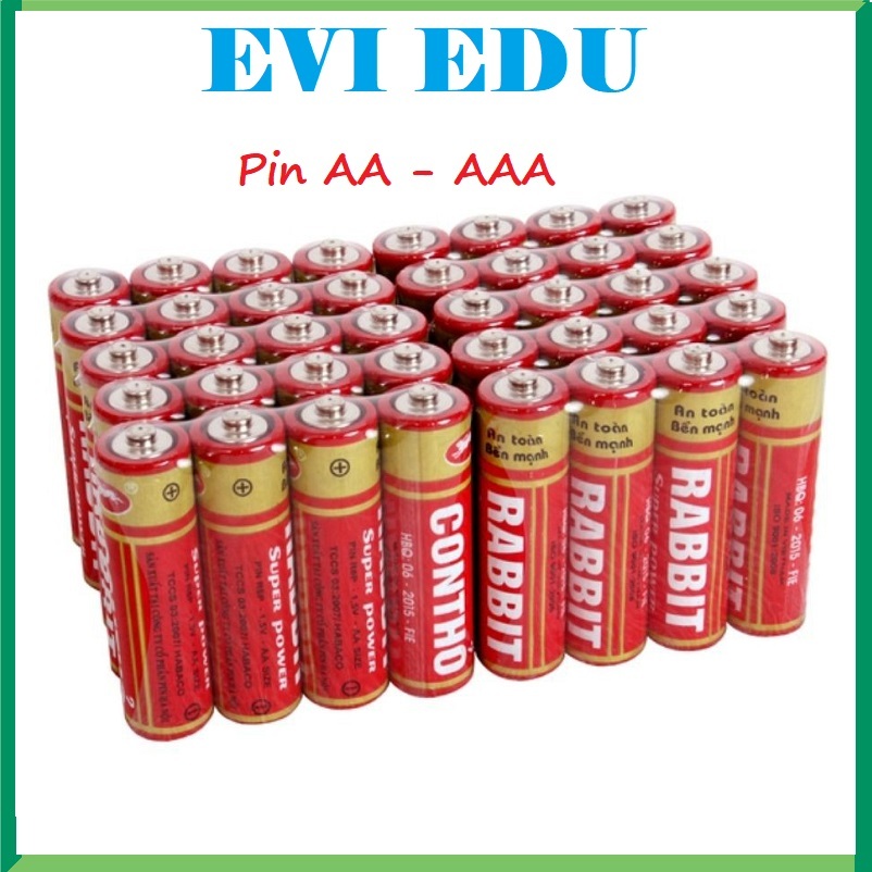 Vỉ 4 viên Pin Con Thỏ dùng cho điều khiển , đồ chơi / Pin đũa pin tiểu AA / AAA