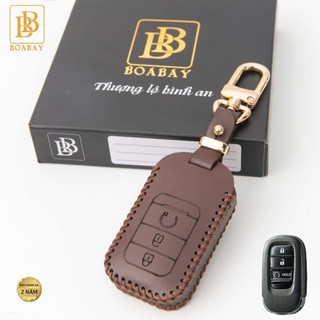 Bao Da Chìa Khóa ô tô HONDA Civic Bản E 22, HRV 22 (3 nút) Da Thật, Giá tận Xưởng, Bảo hành 2 năm, màu thật như ảnh