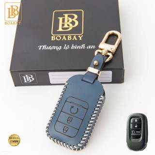 Bao Da Chìa Khóa ô tô HONDA Civic Bản E 22, HRV 22 (3 nút) Da Thật, Giá tận Xưởng, Bảo hành 2 năm, màu thật như ảnh