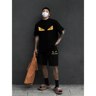 Set (ÁO THUN ĐEN + QUẦN ĐÙI ĐEN) Bộ Thể Thao Nam CHEPOL thiết kế mắt mèo cao cấp, chất cotton co dãn 2 chiều CP_x3987