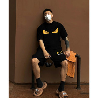 Set (ÁO THUN ĐEN + QUẦN ĐÙI ĐEN) Bộ Thể Thao Nam CHEPOL thiết kế mắt mèo cao cấp, chất cotton co dãn 2 chiều CP_x3987