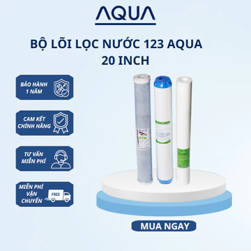 Lõi Lọc Đầu Nguồn 20 inch 1 2 3, bộ lõi lọc nước công nghiệp 20inch, bộ lõi lọc thô