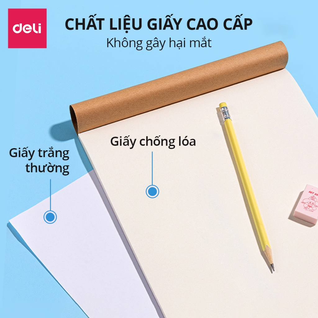 Vở Vẽ Học Sinh Tập Tô Màu Cho Bé A4/B5 Deli - Sổ Tô Màu Sổ Vẽ học sinh Giấy Dày Mịn Hạn Chế Lem Màu Chất Liệu An Toàn
