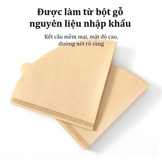 Giấy lọc cà phê 2~4 cốc V60 100 tờ của Mỹ - Hộp đen