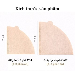 Giấy lọc cà phê 2~4 cốc V60 100 tờ của Mỹ - Hộp đen