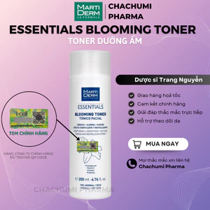 Martiderm essentials blooming toner dưỡng ẩm cho da thường đến khô