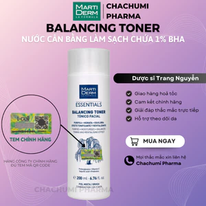 Toner 1% BHA martiderm essentials balancing toner làm sạch da