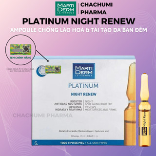 Martiderm platinum night renew ampoule chống lão hoá & tái tạo da ban đêm